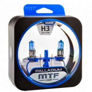 Лампа 12V H3 55W РK22s бокс (2шт.) Palladium MTF HPA1203 MTF