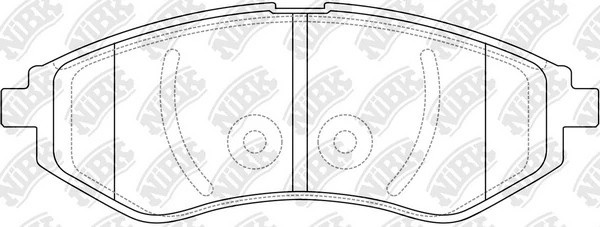 Колодки тормозные CHEVROLET Aveo передние (4шт.) NIBK PN0370 NIBK