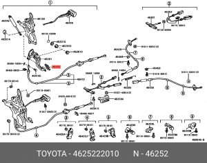 накладка педали стояночного тормоза!\ Toyota 46252-22010 TOYOTA