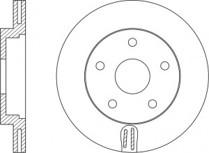 Диск тормозной передний NISSAN MAXIMA QX33 00-03 D296мм RN1545 RN1545 NIBK