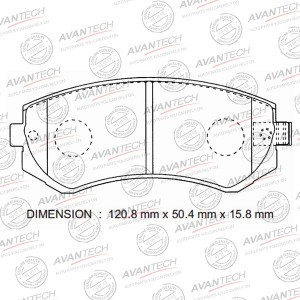 Колодки тормозные дисковые Avantech задние  (противоскрипная пластина в компл.) AV708 AVANTECH