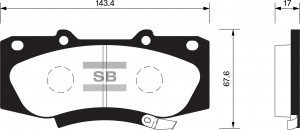 Колодки тормозные TOYOTA Hilux (11-) передние (4шт.) SANGSIN SP1484 SANGSIN