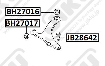 Сайлентблок рычага задний SUBARU FORESTER 07-, LEGACY 03-09 BH27016 BH27016 JIKIU