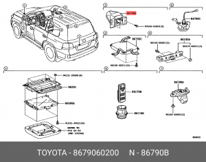 Камера 8679060200 Toyota 86790-60200 TOYOTA