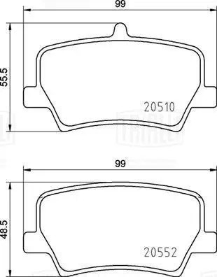 Колодки торм. для а.м Geely Tugella (20-) диск. зад. (PF 4128) PF4128 TRIALLI