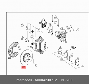 ДИСК ТОРМОЗНОЙ A0004230712 A0004230712 MERCEDES BENZ