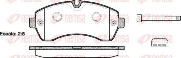 1243 00 [2E0698151A] !колодки дисковые п.\ MB Sprinter 509CDi-518CDi, VW Crafter 124300 REMSA