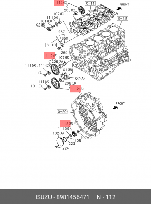 Шестерня ГРМ 8-98145-647-1 ISUZU