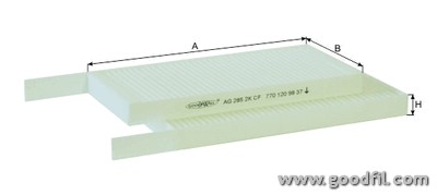 Фильтр салона AG2852KCF AG 285 2K CF GOODWILL