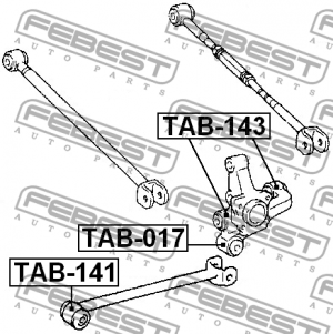 Сайлентблок задн цапфы TOYOTA CAMRY V30/V40/V50 TAB-143 TAB-143 FEBEST