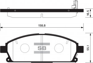 Колодки тормозные NISSAN X-Trail (T30),Pathfinder (R50) передние (4шт.) SANGSIN SP1365 SANGSIN