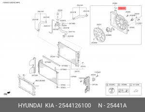 Крышка бачка расширительного HYUNDAI i40 (11-) OE 2544126100 HYUNDAI KIA