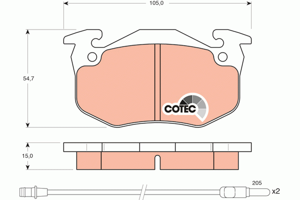 GDB328 571331B=FDB440 !колодки дисковые п.\ Renault Rapid 1.6D 84-98/Twingo 1.2  GDB328 TRW