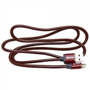 Data-кабель! микро-USB коричневый эко-кожа 1м\ CB810-2A-UMU-LR-10BN WIIIX