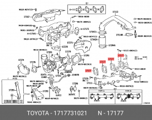 LEXUS GS 350 (2012>)/IS 250/350 (2013>) 17177-31021 TOYOTA