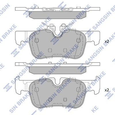 Колодки задние BMW X1 F48, MINI (F54) 2015- SP4066 SP4066 SANGSIN