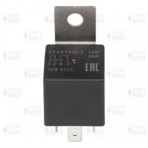 Реле автомобильное 4 контакта, со съемн. кроншт., 30А  SCR0104 SCR 0104 START VOLT