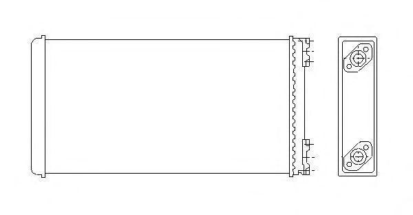 Радиатор отопителя MAN M90 (88-) NRF 53544 NRF