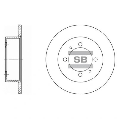 Диск тормозной HYUNDAI Sonata (94-) задний (1шт.) SANGSIN SD1064 SANGSIN