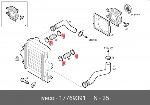хомут !интеркулера \Iveco 17769391 IVECO