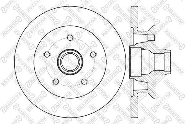 диск тормозной передний!\ VW T2 1.9-1.7D 85-90 6020-4727-SX STELLOX