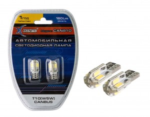 к-кт ламп! светодиодных LED 12V Т10 W2.1x9.5d W5W CANBUS Can810 (Яркость 180LM)  1009414 XENITE