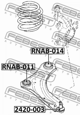 Сайлентблок рычага задний RENAULT MEGANE III 08-16 RNAB-014 RNAB-014 FEBEST