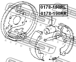 Цилиндр тормозной рабочий 0178-190RL 0178-190RL FEBEST
