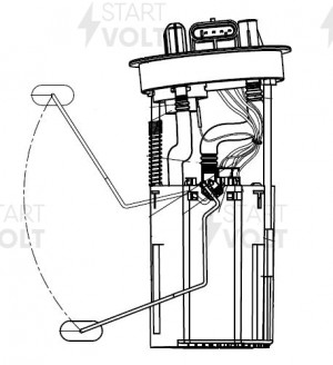 Модуль топливного насоса для а/м Chery Amulet (03-) 1.6i (SFM 3014) SFM 3014 START VOLT