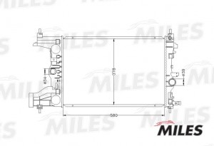 Радиатор (паяный) CHEVROLET CRUZE 2010- 1.8/2.0 MT ACRB067 ACRB067 MILES