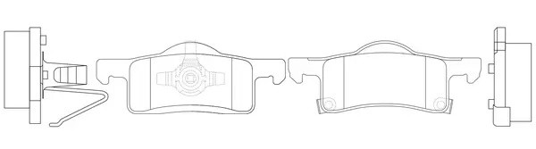 Колодки тормозные LINCOLN Navigator 03.02-08.04 B5 , 5.4L T54SDEM , 08.97-03.02  BP51620 SB NAGAMOCHI
