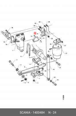 Кронштейн 1400484 SCANIA