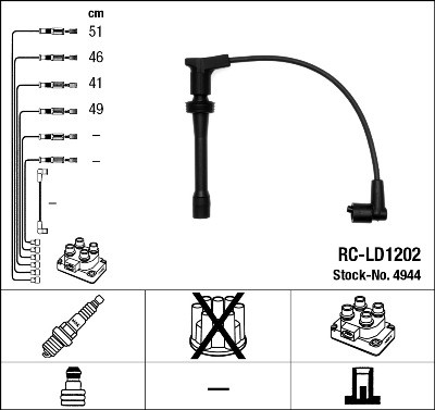 RC-LD 1202 к-кт проводов! (L)\ Lada 2111-2112/21103-21109 98> RCLD1202 NGK