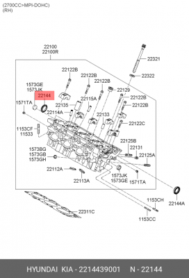САЛЬНИК 22144-39001 2214439001 HYUNDAI KIA