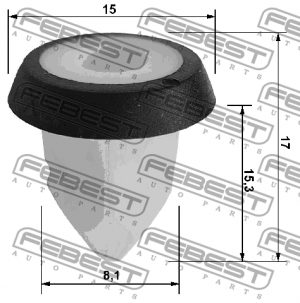 Клипса AUDI/BMW/VW 88570-076 88570076 FEBEST