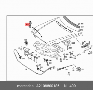 MERCEDES BENZ W124/W202/W210 С НАДПИСЬЮ ПО ОКРУЖНОСТИ "MERCEDES BENZ" A 210 880 01 86 MERCEDES BENZ
