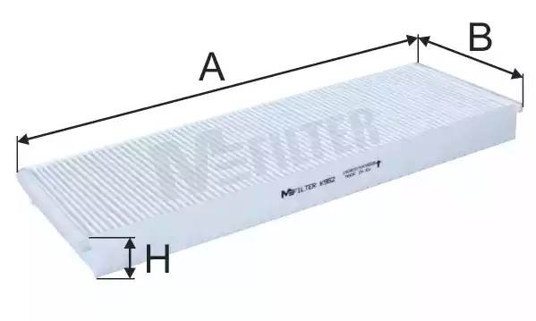 фильтр воздушный ! кабины/печки 381x134x37.5 \MB ACTROS K 952 MFILTER AUTOMOTIVE FILTERS