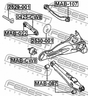 Эксцентрик CITROEN C-CROSSER 2007-2012 2530-001 2530-001 FEBEST