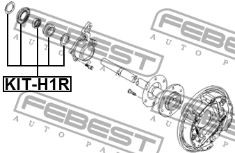 ПОДШИПНИК ЗАДНЕЙ ПОЛУОСИ КОМПЛЕКТ подходит для HYUNDAI H-1/STAREX (TQ) 2007- KIT KIT-H1R FEBEST