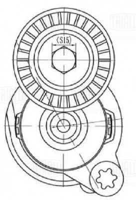 Ролик привод. ремня Volvo XC60 (07-) 2.0d/2.4d (с натяж.мех.) механ. (CM 5307) CM5307 TRIALLI