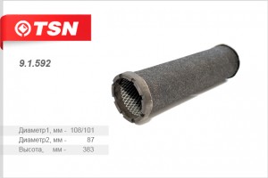 фильтр воздушный! вставка D108/101 d87 H383  МТЗ 921.3 (дв. ММЗ Д-245.5S2) 91592 TSN