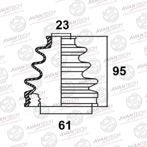 Пыльник привода Avantech BD0122 AVANTECH