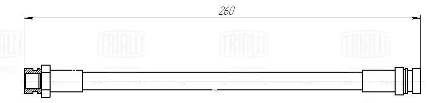 Шланг сцеп. раб. цилиндра для а/м Kia Ceed (07-)/Cerato II (09-)/Hyundai Elantra BF 325 TRIALLI