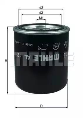Фильтр осушителя воздуха AL12 MAHLE KNECHT