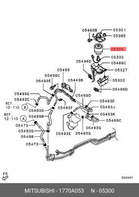 Фильтр топливный MITSUBISHI L200 (2.5 TD),Pajero (06-) (3.2 TD) OE 1770A053 MITSUBISHI