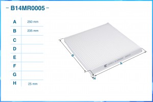 Фильтр салонный пылевой B14MR0005 B14MR0005 CWORKS