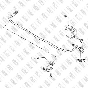 втулка стабилизатора!\ Mazda 323 98> FG0341 FIXAR