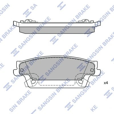 Колодки задние CADILLAC STS 04-12 SP2254 SP2254 SANGSIN
