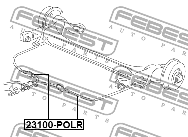 Трос ручника VW POLO 2010- 23100-POLR 23100-POLR FEBEST