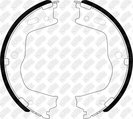 Колодки тормозные HYUNDAI Santa Fe (12-) KIA Sorento (12-) задние барабанные (4ш FN0666 NIBK